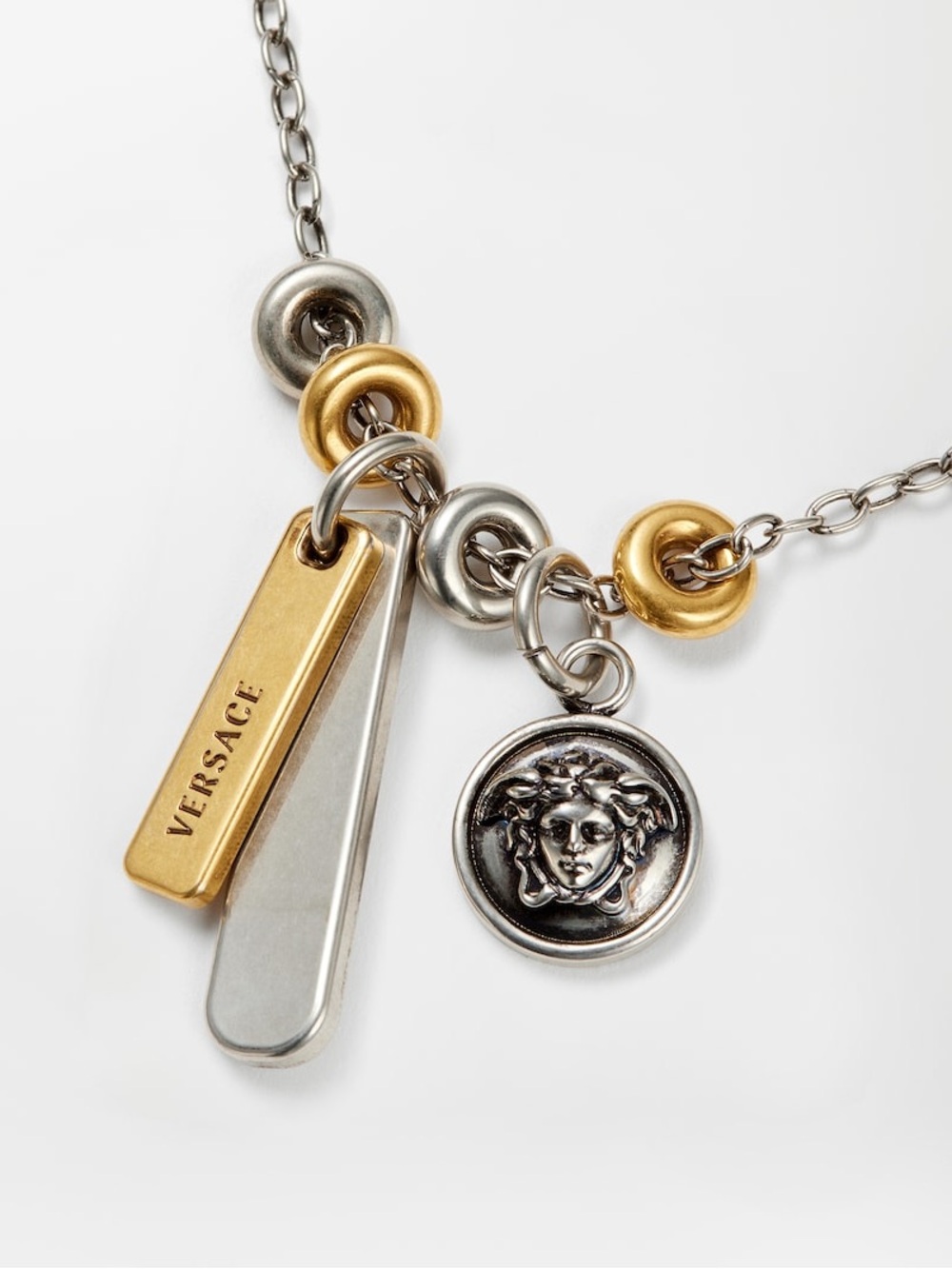 Versace Medusa Coin Charm Necklace